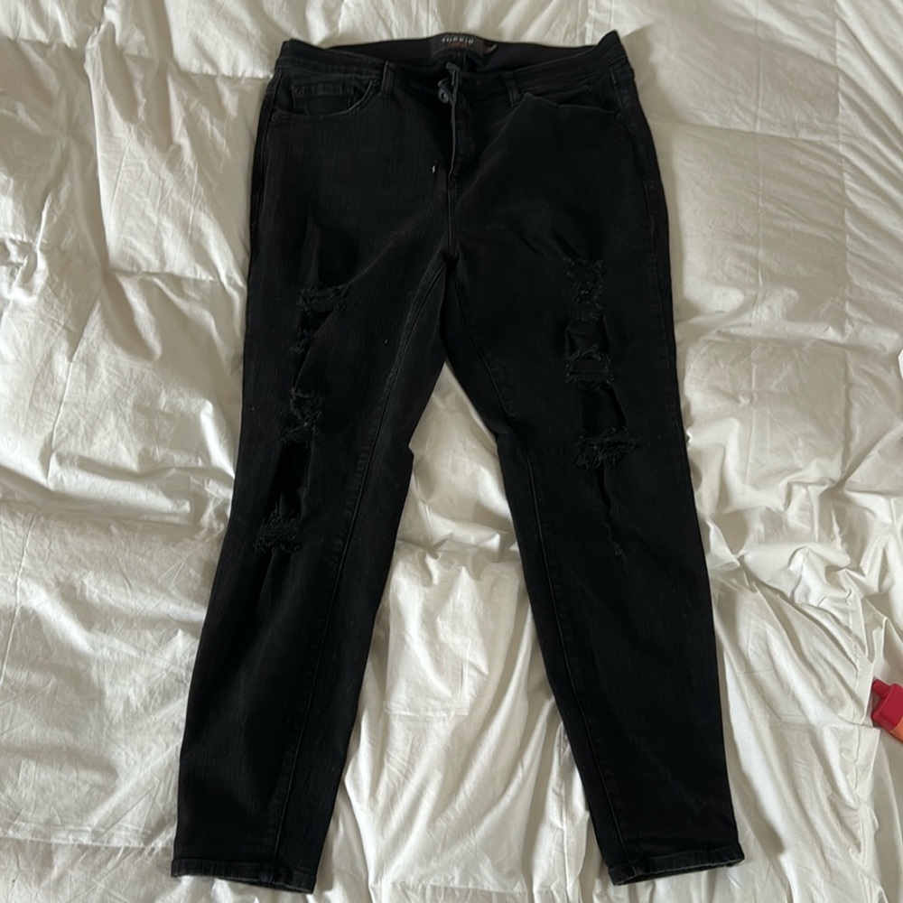 Skinny Jeans - Black Ripped - Torrid